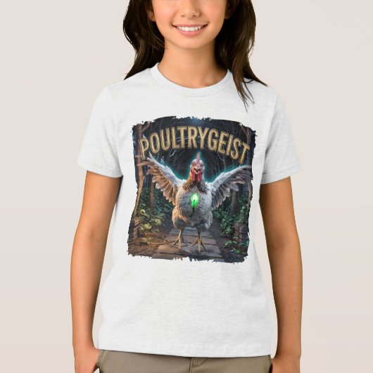 Poultrygeist Fotografisch Combo Wezen Grappig Tri-Blend Shirt (Voorkant)