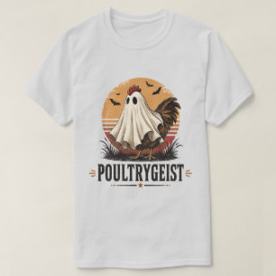 Poultrygeist Grappige Geest Kip Halloween Kunst T-shirt