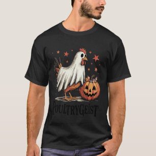 Poultrygeist Grappige Halloween Kip Geest Kledij T-shirt