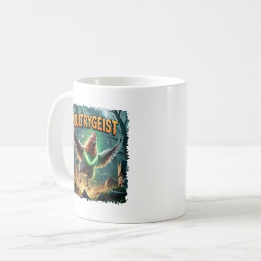 Poultrygeist illustratie Combo Creature Grappig Koffiemok (Voorkant links)