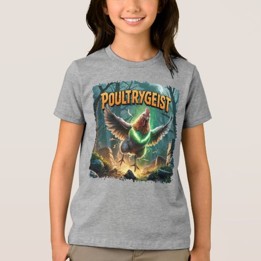 Poultrygeist illustratie Combo Creature Grappig Tri-Blend Shirt (Voorkant)