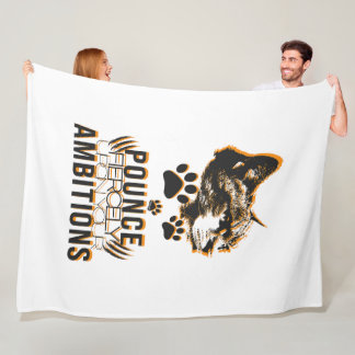 Pounce Fierce Collection–Motivatie voor Kattenlief Fleece Deken