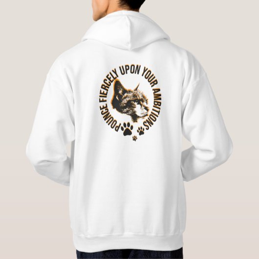 Pounce Fierce Collection–Motivation for Cat Lovers Hoodie (Achterkant)