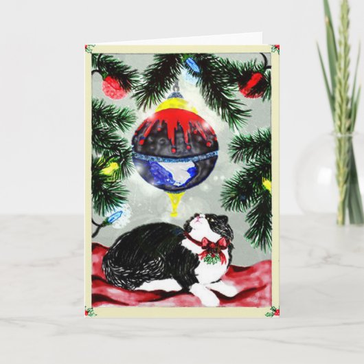 Pounce's Eerste Kerstdkaart Feestdagen Kaart (Voorkant)