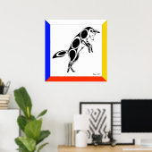 Pouncing Coyote Poster (Thuiskantoor)