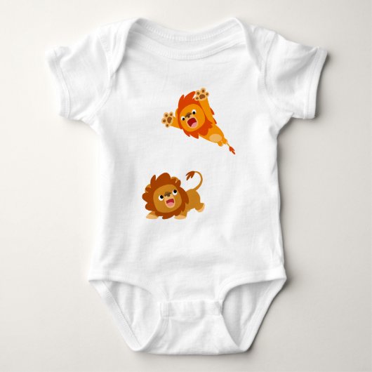 Pouncing en Plot!! Cartoon Lions Baby Romper (Voorkant)