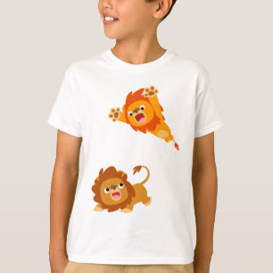 Pouncing en Plot!! Cartoon Lions Kinder T-Shirt