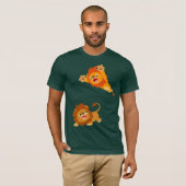 Pouncing en Plot!! Cartoon Lions T-Shirt (Voorkant volledig)