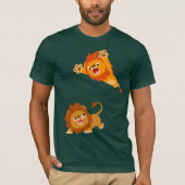 Pouncing en Plot!! Cartoon Lions T-Shirt (Voorkant)