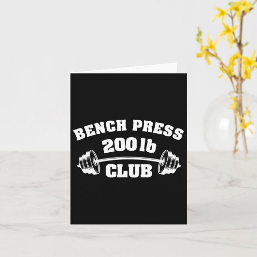 Pound Bench Press Club Gym Weightlift P Kaart (Gele Bloem)