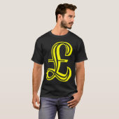 Pound-teken - Geel T-shirt (Voorkant volledig)