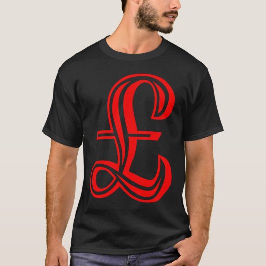 Pound-teken - Rood T-shirt (Voorkant)