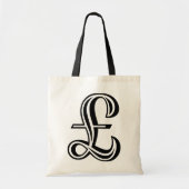 Pound-teken - Zwart Tote Bag (Voorkant)