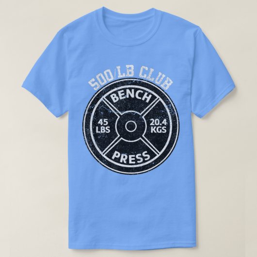 PoundBench Press Club Gym Weightlift P T-shirt (Design voorkant)