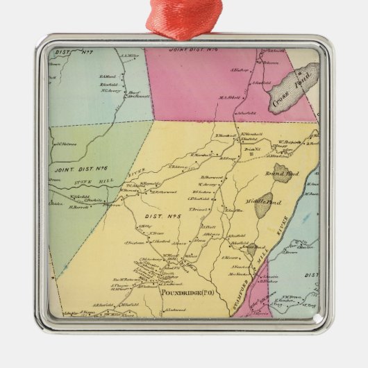 Poundridge, stad metalen ornament (Voorkant)