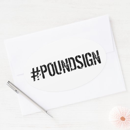 #POUNDSIGN Sticker (Envelop)