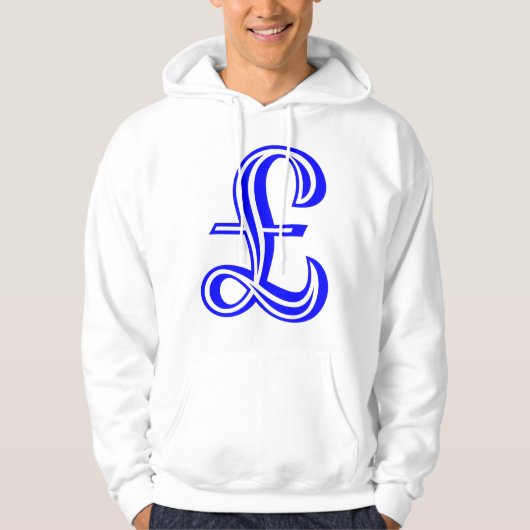 Poundteken - Blauw Hoodie (Voorkant)