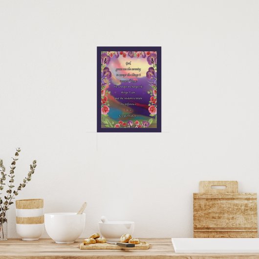 Pour Art Serenity Prayer Poster (Keuken)