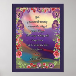 Pour Art Serenity Prayer Poster