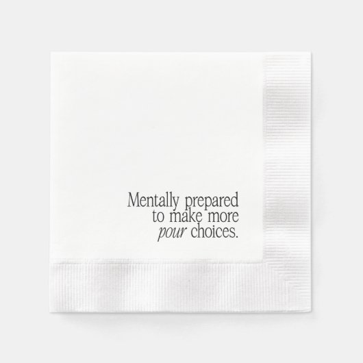 "Pour" beslissingen Servet (Voorkant)