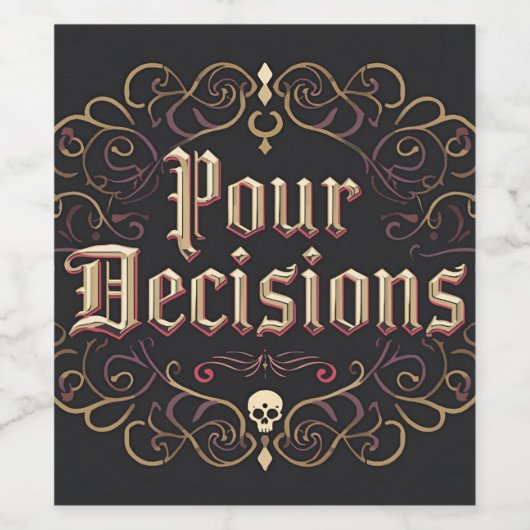 Pour Decisions Napkins - Party Decor Wijn Etiket (Enkel label)