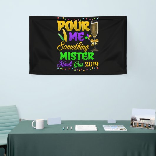 Pour me iets Mister Mardi Gras 2019 Spandoek (Beurs)