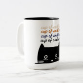 Pour Myself a Cup - Tuxedo Cat Tweekleurige Koffiemok (Voorkant links)