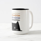 Pour Myself a Cup - Tuxedo Cat Tweekleurige Koffiemok (Voorkant rechts)