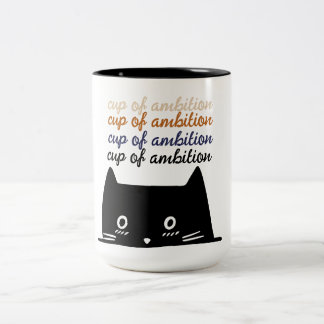 Pour Myself a Cup - Tuxedo Cat Tweekleurige Koffiemok