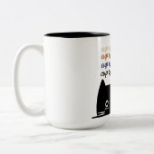 Pour Myself a Cup - Tuxedo Cat Tweekleurige Koffiemok (Links)