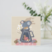 Pour-over Koffie Dripper & Kittens Bedankkaart (Staand voorkant)