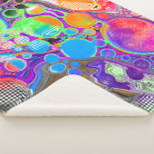 Pour Paint Effect Marmer Digital Art Sherpa Deken (3/4)