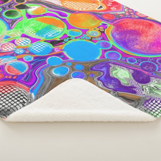 Pour Paint Effect Marmer Digital Art Sherpa Deken (3/4)