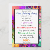 Pour Painting Party Birthday Kaart (Voorkant)