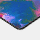 Pour Painting Style Fluid Art Paarse en Blauw Bureaumat (Hoek)