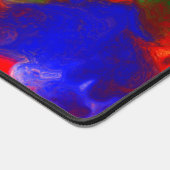 Pour Painting Style Fluid Art Rood en Blauw Bureaumat (Hoek)