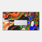 Pour schilderij stijl vloeibare kunst kleurrijk bureaumat (Keyboard & Muis)