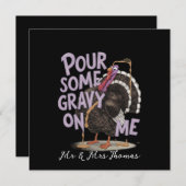 Pour Some Gravy on Me Funny Thanksgiving Shirt Kaart (Voorkant / Achterkant)