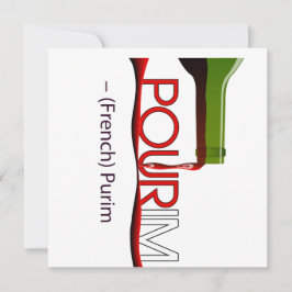 Pourim. Franse purim. L'Chaim פ י ם ש ו   Kaart