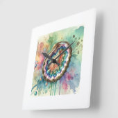 Pourtales abalone 170724AREF126 - Watercolor Vierkante Klok (Hoek)