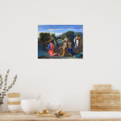Poussin - Baptisme van Christus Poster (Keuken)