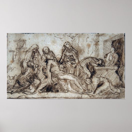 Poussin - de Entombune Poster (Voorkant)