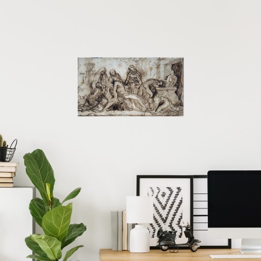 Poussin - De Graflegging Poster (Thuiskantoor)