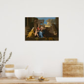 Poussin - de Heilige Familie op straat Poster (Keuken)