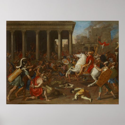 Poussin - de overwinning van Jeruzalem door keizer Poster (Voorkant)