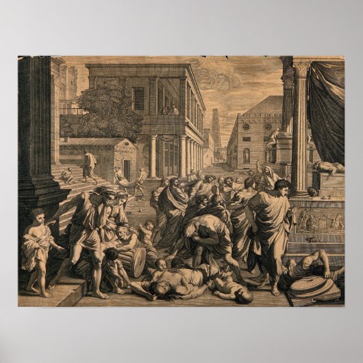 Poussin - De pest onder de Filistijnen in Asdod Poster (Voorkant)