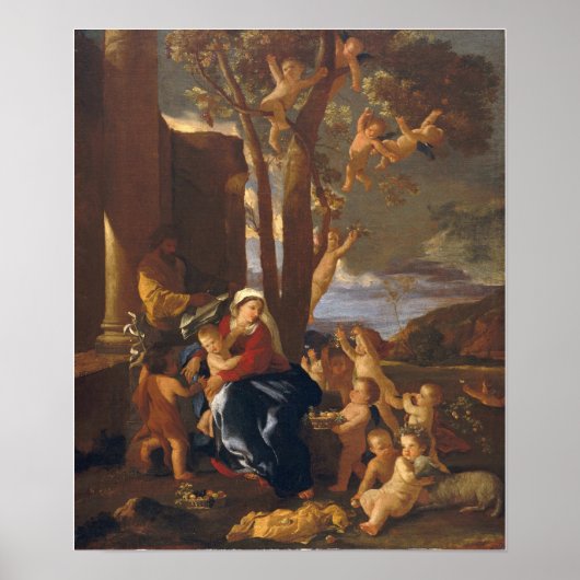 Poussin - De rust op de vlucht naar Egypte Poster (Voorkant)