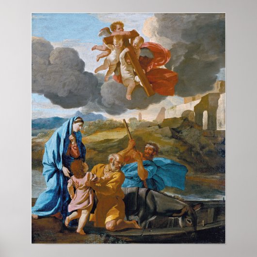 Poussin - de terugkeer van de Heilige Familie uit  Poster (Voorkant)