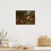 Poussin - De verovering van Jeruzalem door keizer Poster (Keuken)