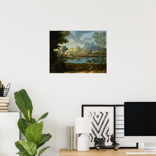 Poussin - Frans landschap Poster (Thuiskantoor)
